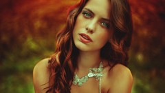 Woman faces brunettes