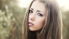 Woman faces brunettes