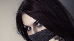 Woman faces brunettes