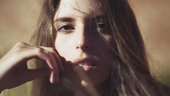 Woman faces brunettes