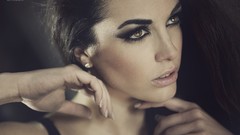 Woman faces brunettes