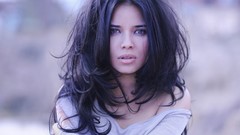 Woman faces brunettes