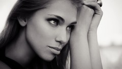 Woman faces brunettes