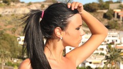 Woman faces brunettes black hair Ashley Bulgari