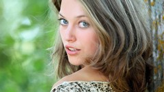 Woman faces brunettes models