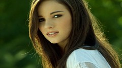 Woman faces brunettes models