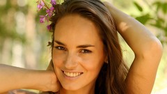 Woman faces brunettes models