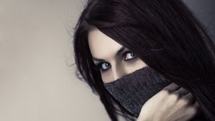 Woman faces brunettes models