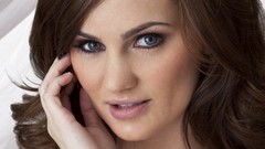 Woman faces brunettes models