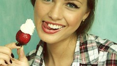 Woman faces brunettes models