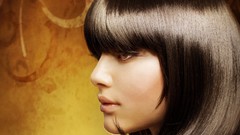 Woman faces brunettes models