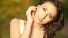 Woman faces brunettes models