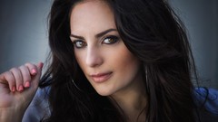 Woman faces brunettes models