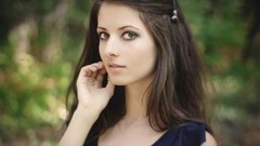 Woman faces brunettes models