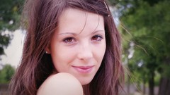 Woman faces brunettes models