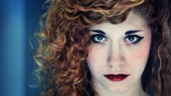 Woman faces brunettes models