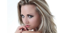 Woman faces brunettes models nose ring