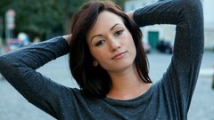 Woman faces brunettes models Tess Lyndon