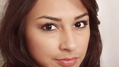 Woman faces brunettes portraits