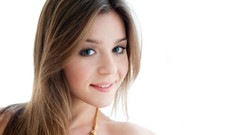 Woman faces brunettes Simple Background Lily C