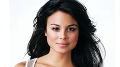 Woman faces brunettes Simple Background Nathalie Kelly