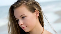 Woman faces brunettes teen Aria A