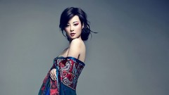 Woman faces Chinese kimono asians models black hair Simple 