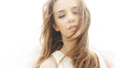 Woman faces closed eyes