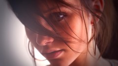 Woman faces earrings brunettes