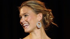Woman faces earrings laughing bar refaeli