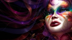 Woman faces fantasy art artistic