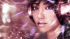 Woman faces fantasy art futuristic