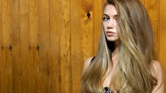 Woman faces fashion blondes models fashion model wood texture 