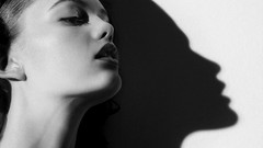 Woman faces fashion grayscale