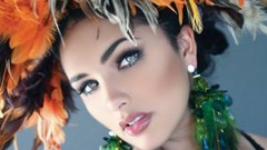 Woman faces fashion model