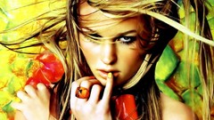 Woman faces fashion photography