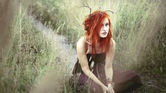 Woman faces fashion piercings redheads portraits pierced lips