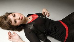 Woman faces floor brunettes models lying down teen