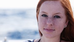 Woman faces freckles models redheads teen