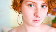 Woman faces freckles redheads