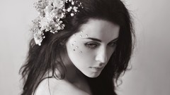 Woman faces grayscale