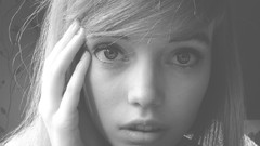 Woman faces grayscale