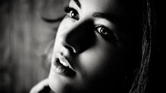 Woman faces grayscale