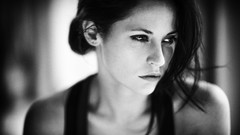 Woman faces grayscale