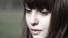 Woman faces green eyes brunettes teen