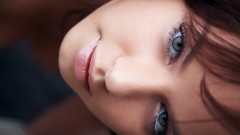 Woman faces green eyes brunettes zelda