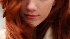 Woman faces green eyes freckles models redheads