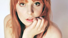 Woman faces green eyes redheads