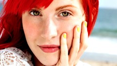 Woman faces hayley williams singers redheads