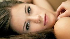 Woman faces long hair brown eyes brunettes Little Caprice